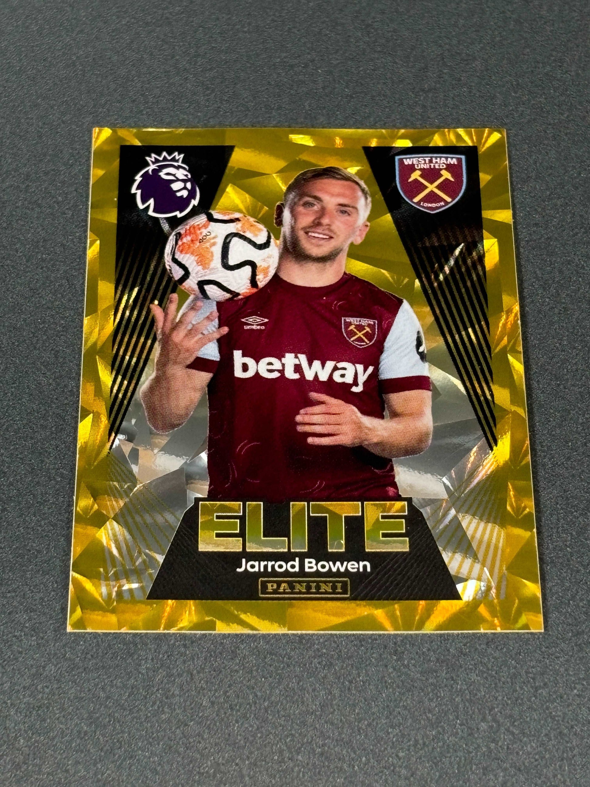 PANINI PREMIER LEAGUE 2024 STICKERS JARROD BOWEN ELITE gold holo