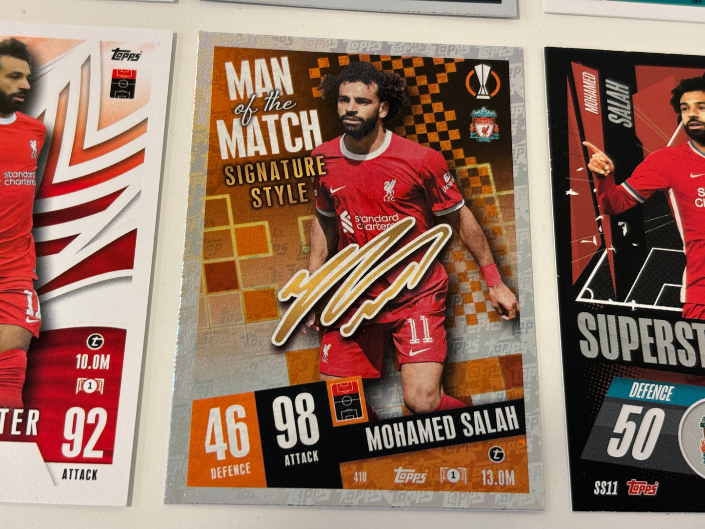 Match Attax Mega Bundle Mohamed Salah x10 Football Trading Cards Record Breaker