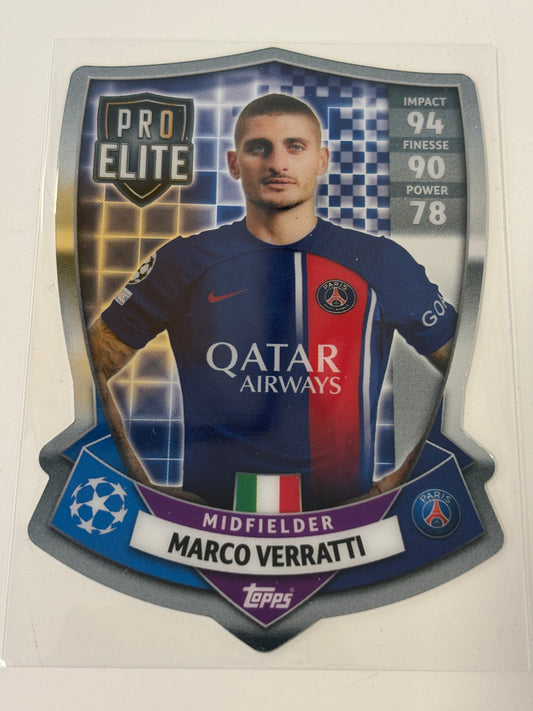 Marco Verratti Pro Elite Chrome Shield SH 3 - Match Attax 2023 / 2024 23 24 Rare