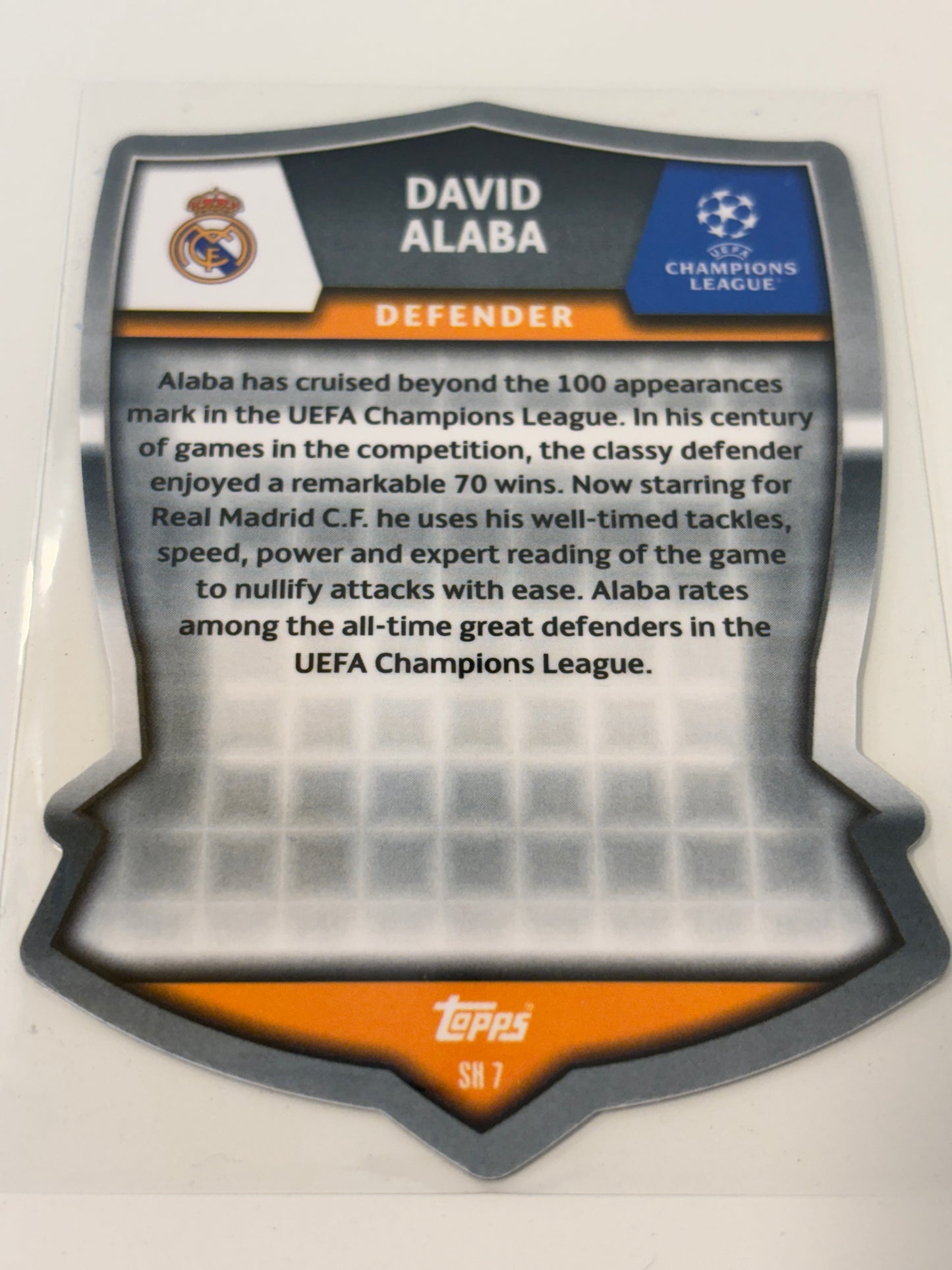 Match Attax David Alaba Pro Elite Chrome Shield SH7 2023/24