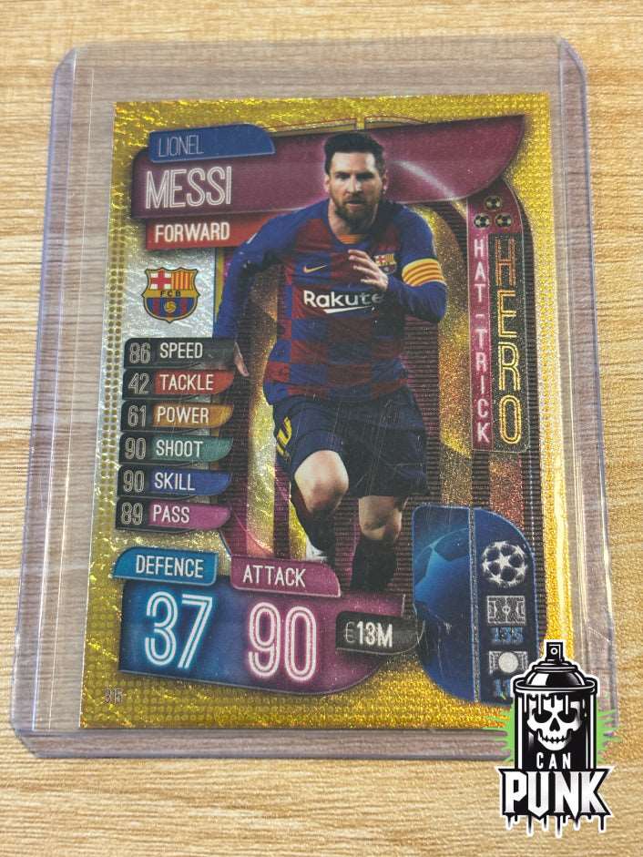 MATCH ATTAX LIONEL MESSI (BARCELONA) HAT-TRICK HERO 2019/20 CARD 315