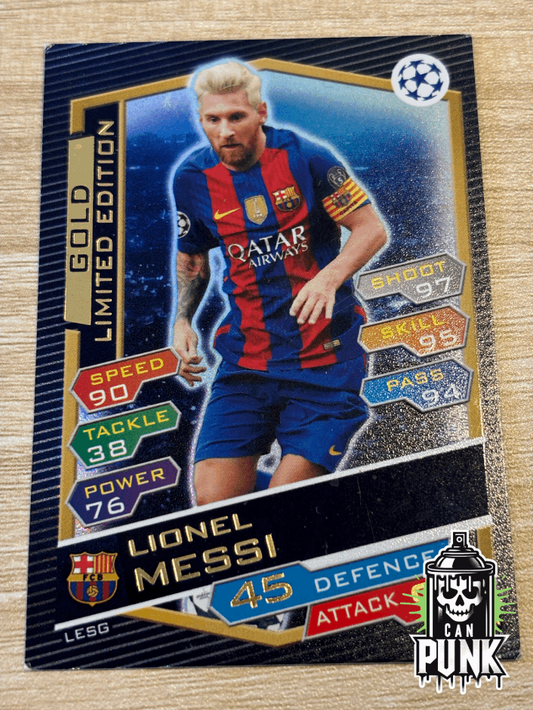 Match Attax Lionel Messi Gold 2016/17 LESG Limited Edition Gold