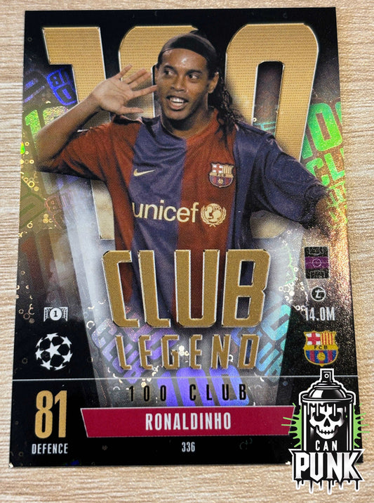 Match Attax Extra Ronaldinho 100 Club Legend Rare 23/24