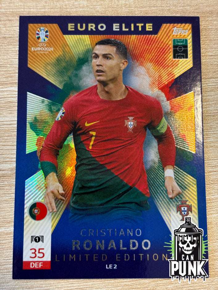 Match Attax Euro 2024 Cristiano Ronaldo LE2 Euro Elite Limited Edition Card