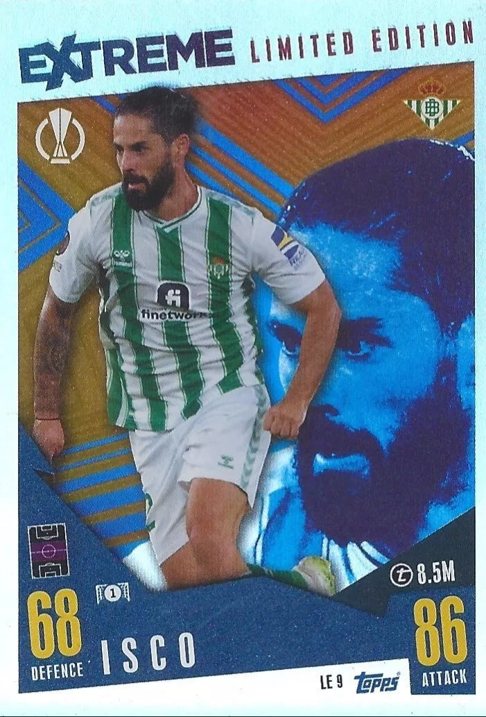 Match Attax Extra 23/24 Isco Extreme Limited Edition Trading Card