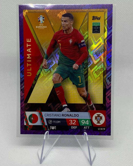 Match Attax Topps RONALDO - UXI 9 - Purple Parallel Ultimate XI